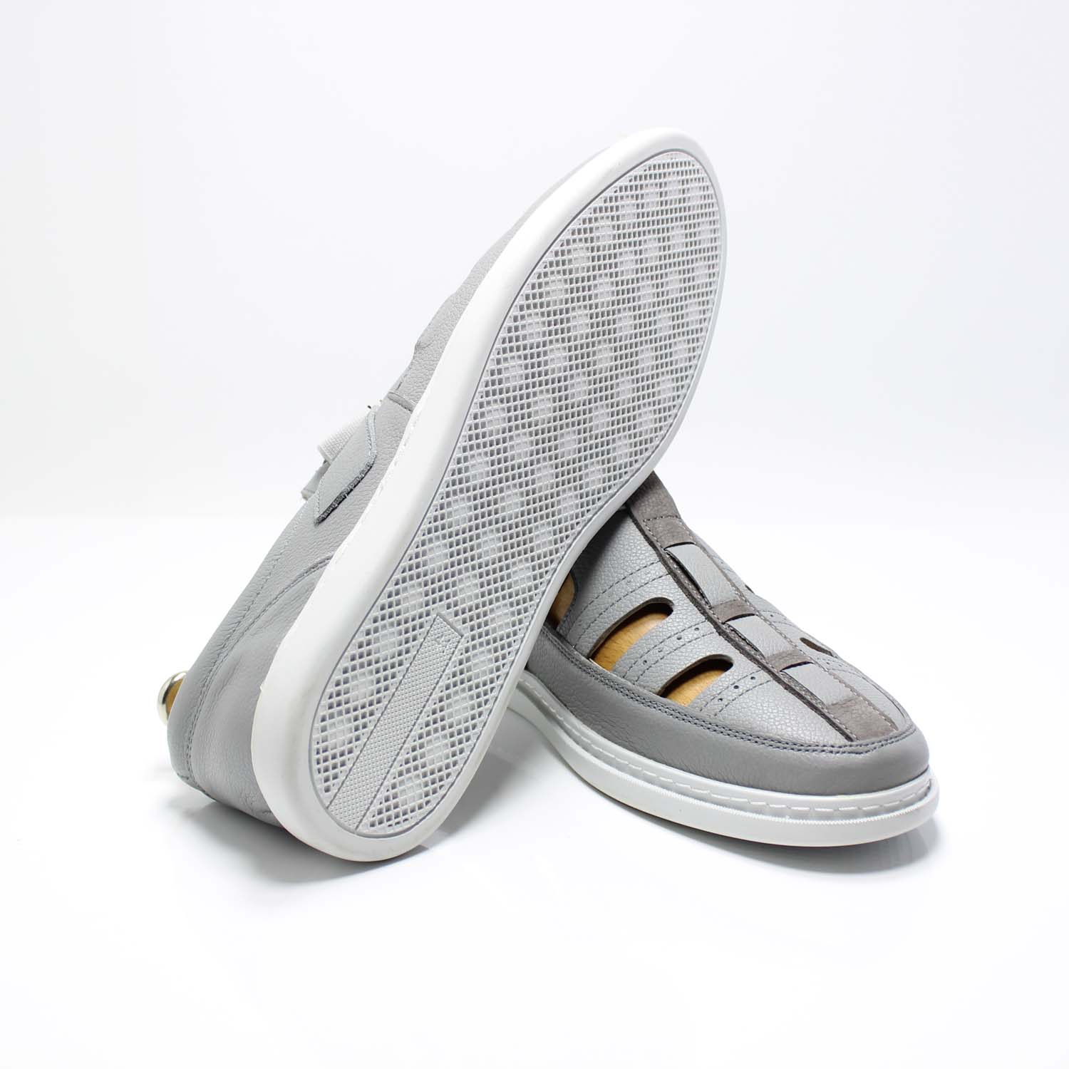Erkek Sandal 2-11 70995-NUBUK GRI - Image 4