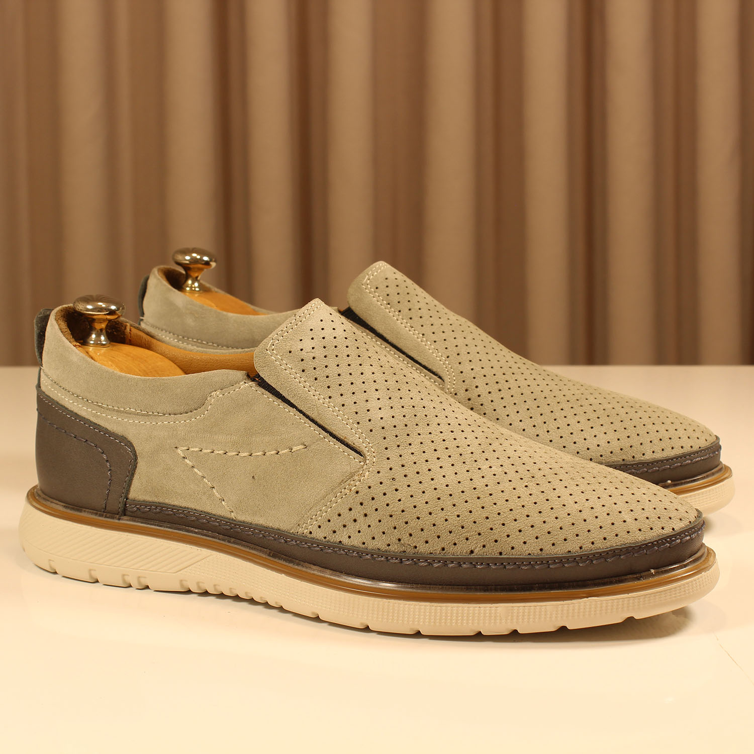 Erkek Casual 3-2 3410-NUBUK GRI